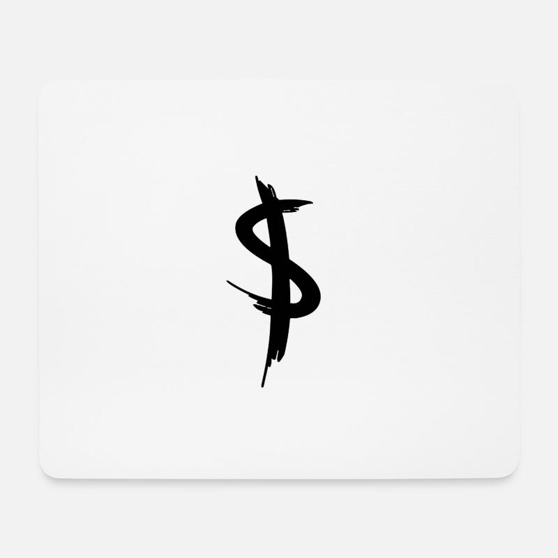Grafitti Dollar Zeichen - Mousepad (Querformat) - Weiß