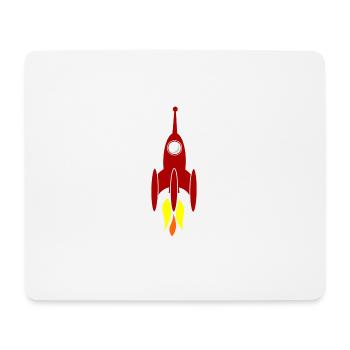 Rakete - Mousepad (Querformat) - Weiß - Vorne