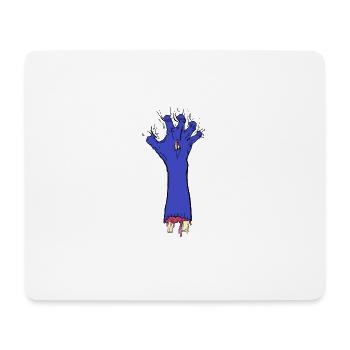 bleu pince Zombie - Tapis de souris (format paysage) - blanc - Devant
