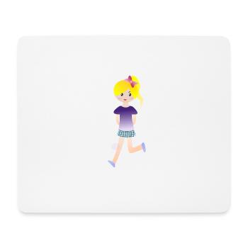 runner running laufen jogger jogging sprinter45 - Mousepad (Querformat) - Weiß - Vorne