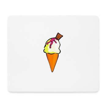 eis eiscreme restaurant ice cream sundae17 - Mousepad (Querformat) - Weiß - Vorne