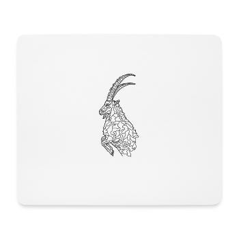 Steinbock - Mousepad (Querformat) - Weiß - Vorne