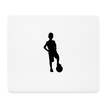 Junge spielt Fußball - Mousepad (Querformat) - Weiß - Vorne