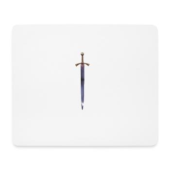 Schwert auf dem TShirt Rücken wie die Ritter - Mousepad (Querformat) - Weiß - Vorne
