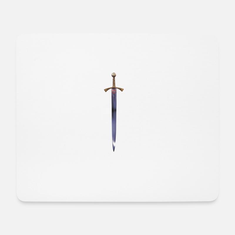 Sword on the TShirt back like the knights - Mouse Pad (horizontal) - white