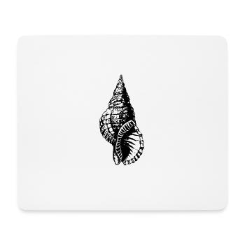 Meeresschnecke Schneckenhaus in schwarz - Mousepad (Querformat) - Weiß - Vorne