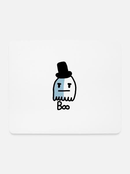 cute ghost - Mouse Pad (horizontal) - white