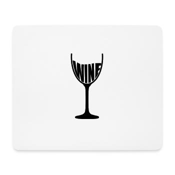 Weinglas Wein Wine Glas Weinchen Rotwein Rebe - Mousepad (Querformat) - Weiß - Vorne