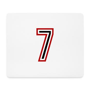7 Number Years Jersey - Mouse Pad (horizontal) - white - Front