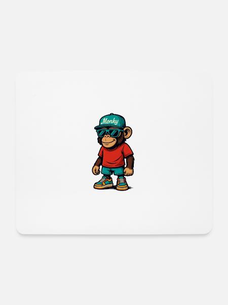 Monky Rock - Mousepad (Querformat) - Weiß