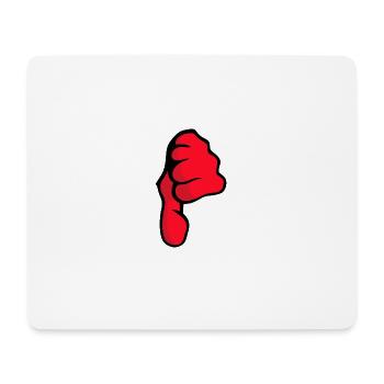 Thumbs down - Mouse Pad (horizontal) - white - Front