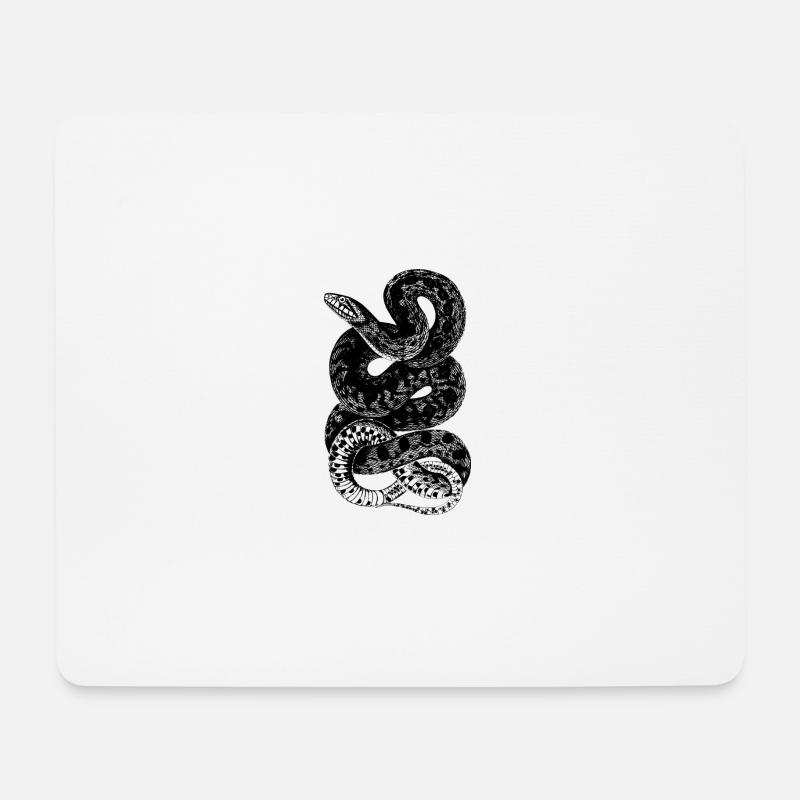 Snake Illustration Terrarium Reptilien - Mousepad (Querformat) - Weiß