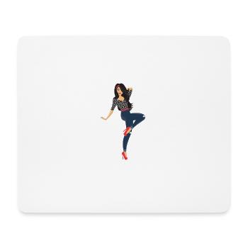Pinup Girl - Mousepad (Querformat) - Weiß - Vorne