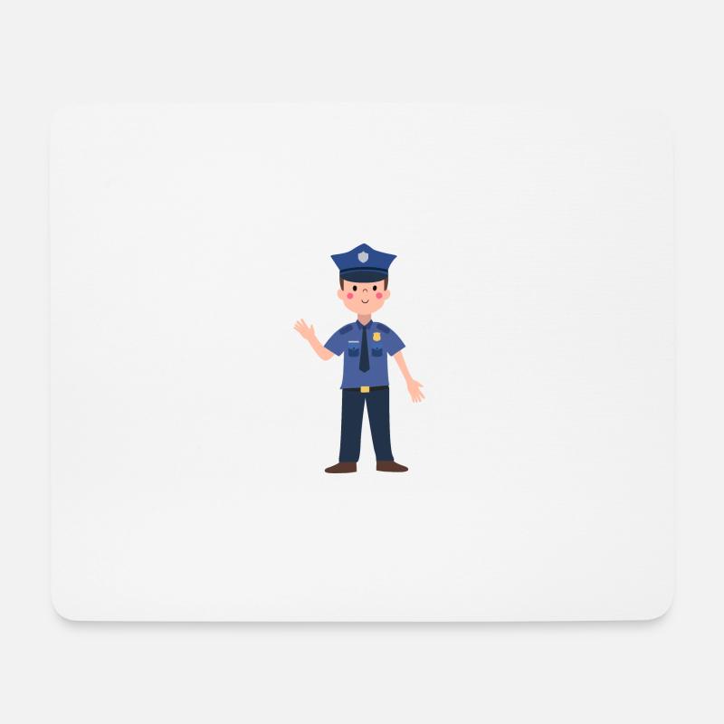 Polizei Beamter - Mousepad (Querformat) - Weiß