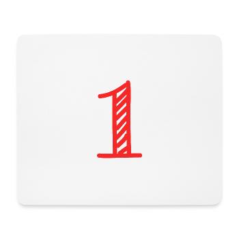 1 JAHR. 1. GEBURTSTAG. GEBURTSTAG 1 JAHR. 1 - Mousepad (Querformat) - Weiß - Vorne