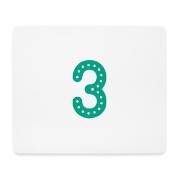3 JAHRE. 3. JAHRESTAG. GEBURTSTAG 3 JAHRE. 3 - Mousepad (Querformat) - Weiß - Vorne