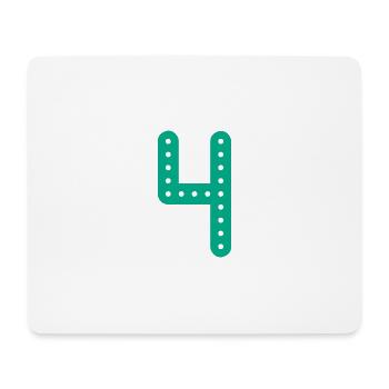 4 JAHRE. 4-jähriges JUBILÄUM. GEBURTSTAG 4 JAHRE. 4 - Mousepad (Querformat) - Weiß - Vorne