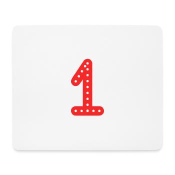 1 JAHR. 1. GEBURTSTAG. GEBURTSTAG 1 JAHR. 1 - Mousepad (Querformat) - Weiß - Vorne