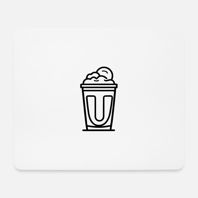 Milchshake - Mousepad (Querformat) - Weiß