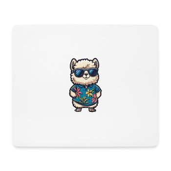 Alpaca Llama Comic Holiday - Mouse Pad (horizontal) - white - Front