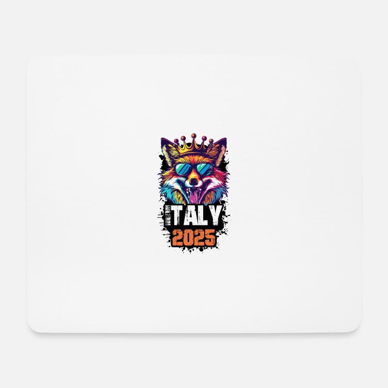 Italien 2025 Urlaub Fuchs - Mousepad (Querformat) - Weiß