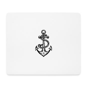 Anker Hafen - Mousepad (Querformat) - Weiß - Vorne