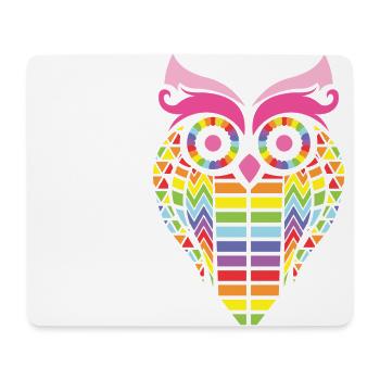 RAINBOW OWL - Mouse Pad (horizontal) - white - Front