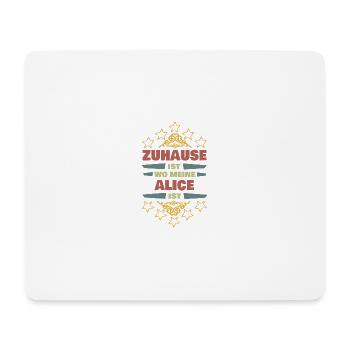Life partner Alice - Mouse Pad (horizontal) - white - Front