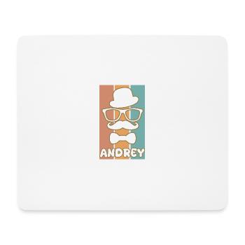Vorname Andrey - Mousepad (Querformat) - Weiß - Vorne