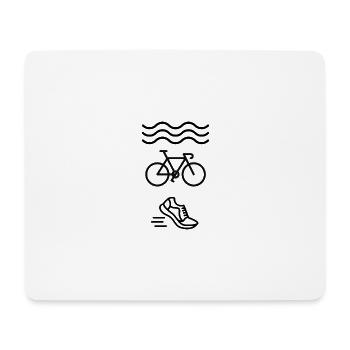 Triathlon - natation, cyclisme et course à pied - Tapis de souris (format paysage) - blanc - Devant