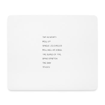 Der Hundert-Teaser – Liste der Übungen - Mousepad (Querformat) - Weiß - Vorne