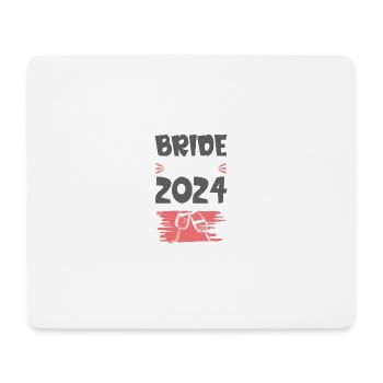 Bride Squad 2024 Team Wein Glas - Mousepad (Querformat) - Weiß - Vorne