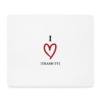 I Love - Tapis de souris (format paysage) - blanc - Devant