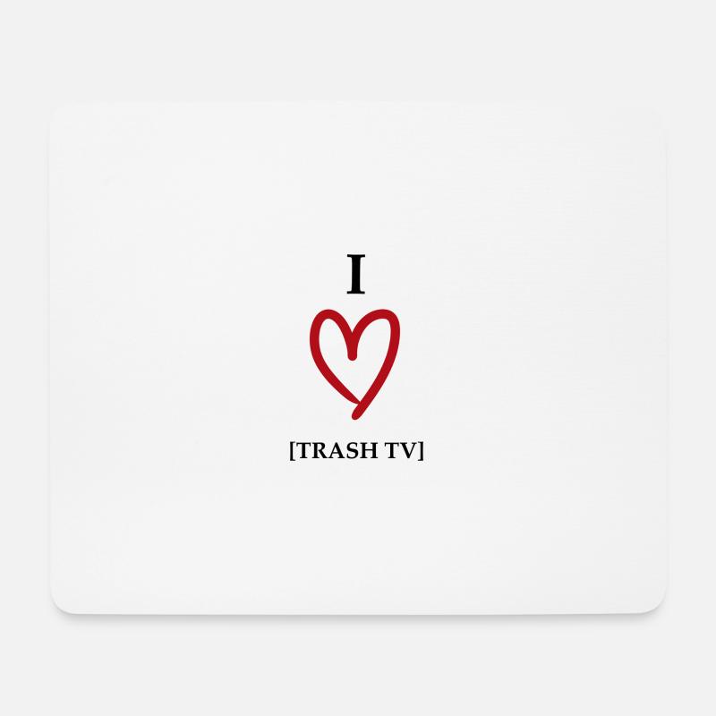 I Love - Mousepad (Querformat) - Weiß