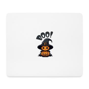 Halloween Kürbis - Mousepad (Querformat) - Weiß - Vorne