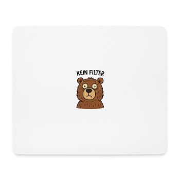Sans ours filtre – Solidité - Tapis de souris (format paysage) - blanc - Devant