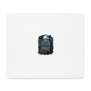 Ruhe in Frieden 2026 Halloween Grabstein - Mousepad (Querformat) - Weiß - Vorne