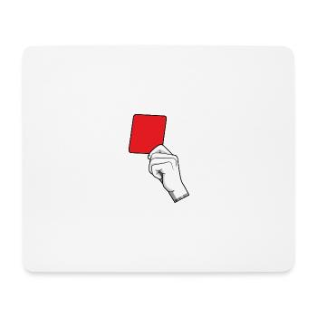 Football, soccer, kart rouge - Tapis de souris (format paysage) - blanc - Devant
