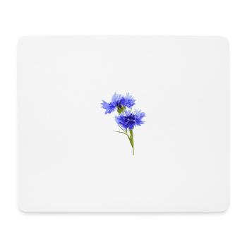Kornblume - Mousepad (Querformat) - Weiß - Vorne