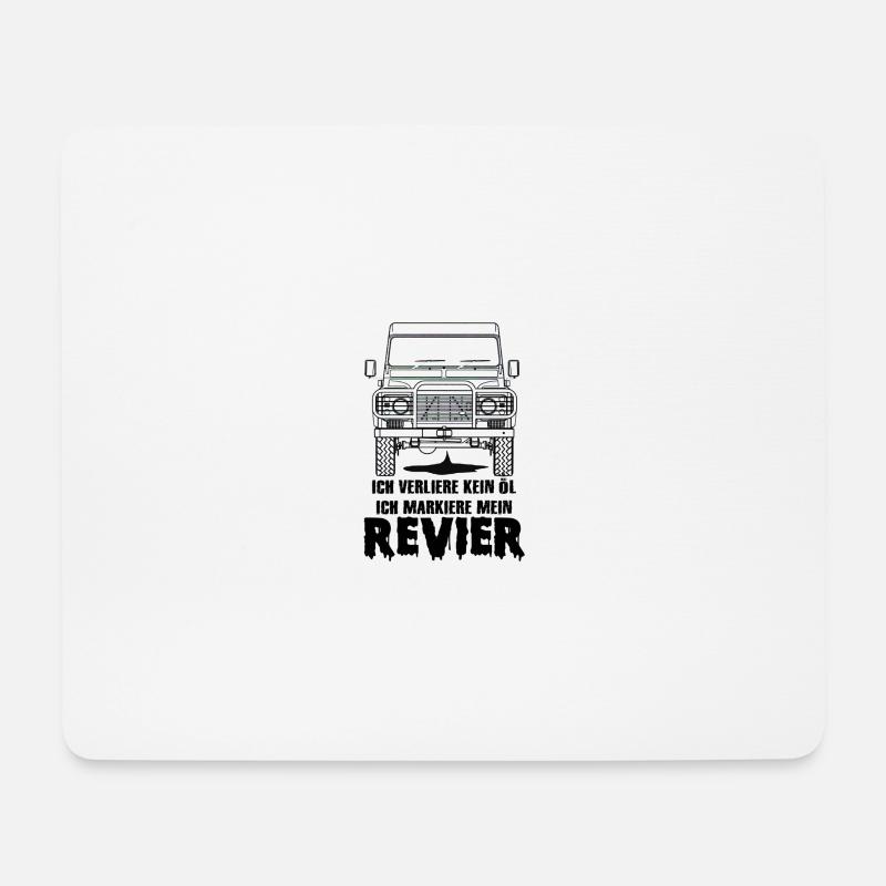 Defender lustig funny Geschenk - Mousepad (Querformat) - Weiß