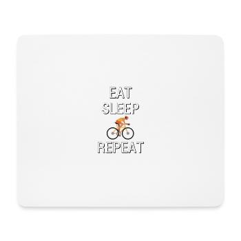 Eat, Sleep, Bike, Repeat - Mouse Pad (horizontal) - white - Front