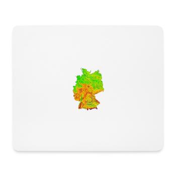 Karte Höhenschichtlinie Deutschlandkarte - Mousepad (Querformat) - Weiß - Vorne