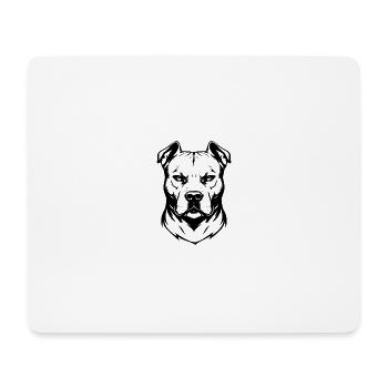Pitbull design black - Mouse Pad (horizontal) - white - Front