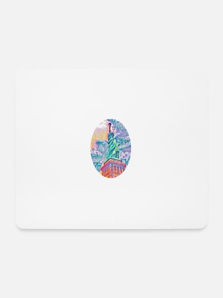 Freiheitsstatue, New York, USA - Mousepad (Querformat) - Weiß