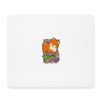 Love small dogs. Pomeranian. SD 14 - Mouse Pad (horizontal) - white - Front