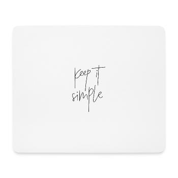 keep it simple - Mousepad (Querformat) - Weiß - Vorne