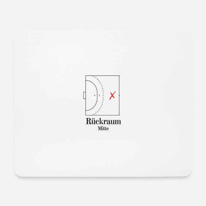 Rückraum Mitte - Handball - Mousepad (Querformat) - Weiß