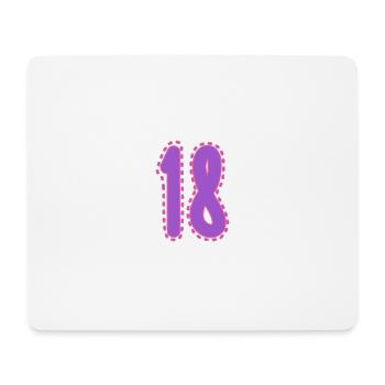 18. 18 JAHRE ALT. 18. JAHRESTAG. 18. GEBURTSTAG. - Mousepad (Querformat) - Weiß - Vorne