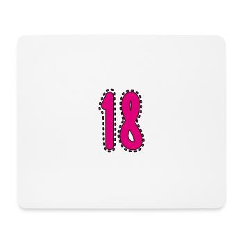 18. 18 JAHRE ALT. 18. JAHRESTAG. 18. GEBURTSTAG. - Mousepad (Querformat) - Weiß - Vorne