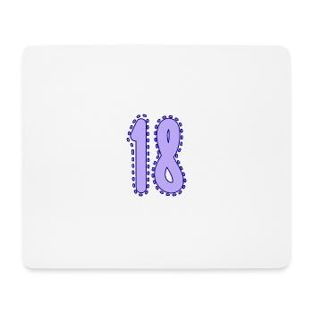 18. 18 JAHRE ALT. 18. JAHRESTAG. 18. GEBURTSTAG. - Mousepad (Querformat) - Weiß - Vorne